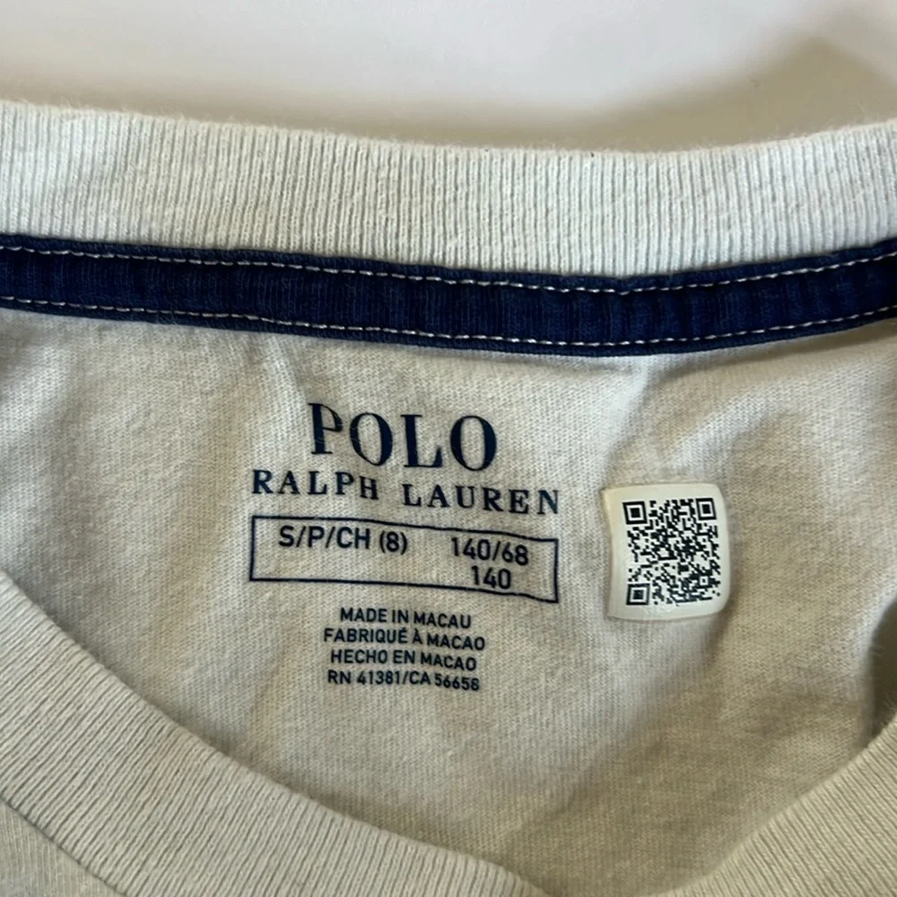 Polo by Ralph Lauren Gray Joggers w Logo Accents + Tshirt Bundle Boys Sz S (8)